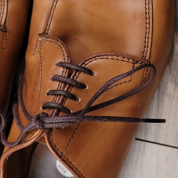 ALLEN EDMONDS‎ Delray Tan Brown Leather Bench Welt Sz 8 D Split Toe Dress Shoes main image 4